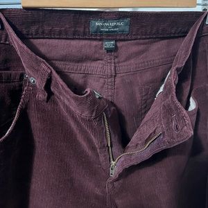 Banana Republic Corduroy Maroon Pants 34/32